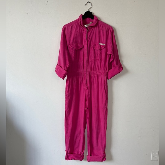 Diane Von Furstenberg Pants - Diane von Furstenberg Pink Vintage Zip Up Jumpsuit